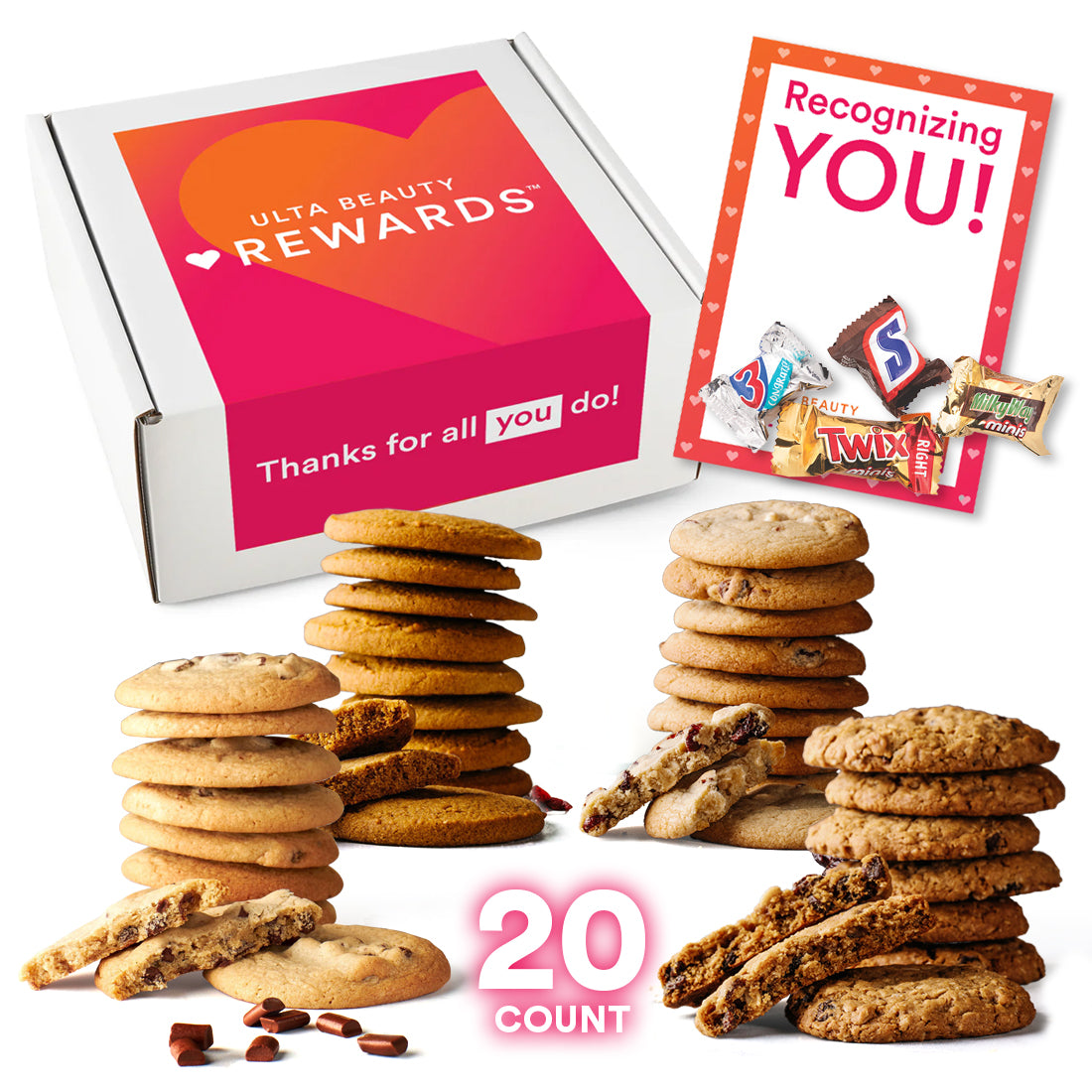 20 Count Baked Cookies + Chocolate