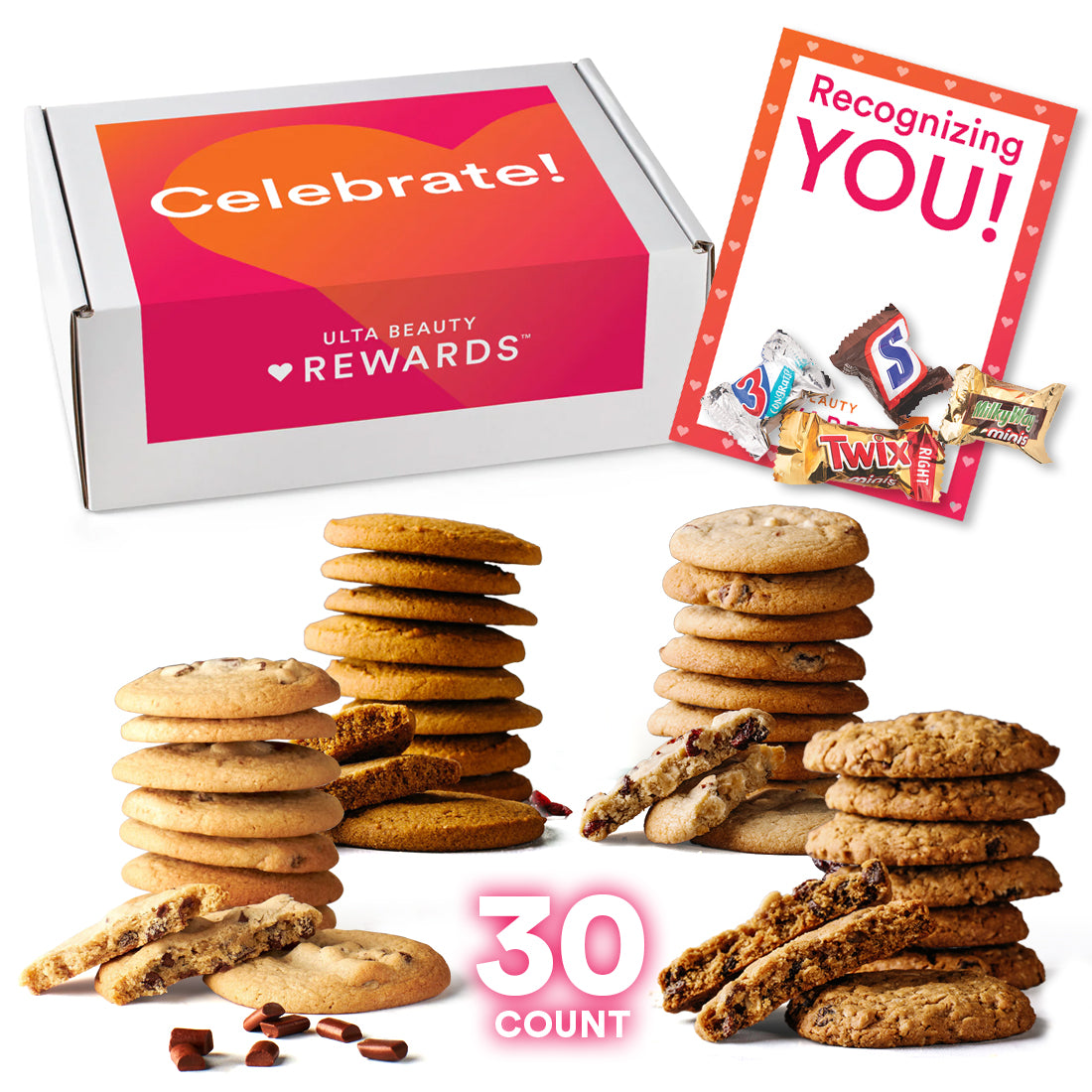 30 Count Baked Cookies + Chocolate